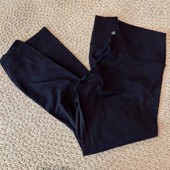 BLACK LULU LEMON LEGGINGS - Picture 1 of 1